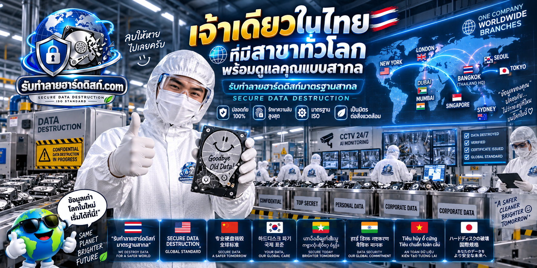 ภาพประกอบพื้นที่ปฏิบัติงานและการจัดการอุปกรณ์เก็บข้อมูล